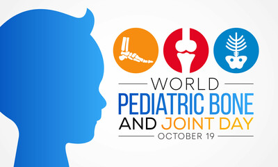 World Pediatric bone and joint day is observed every year on October 19, to spread awareness about the impact of musculoskeletal conditions in children. Vector illustration