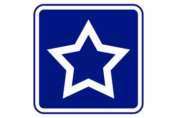 Illustration of a star on blue background.