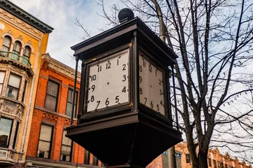 Foto op Canvas Clock Without Hands, Lebanon, Pennsylvania, USA © Walt