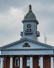 Franklin County Courthouse Under A Wintry Sky, Chambersburg, Pennsylvania, USA