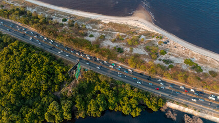 Aerial view of Dar es Salaam city