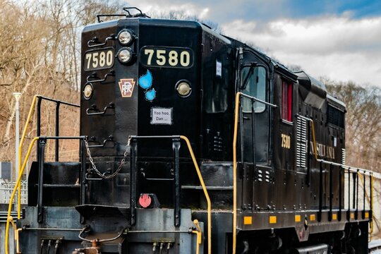 PRR Engine 7580 At Dusk, Glen Rock, Pennsylvania, USA