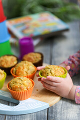 healthy kid snacks zucchini muffins