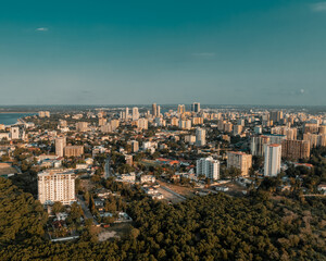 Fototapeta na wymiar Aerial view of Dar es Salaam city