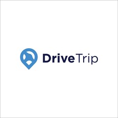 drive travel pin map point logo