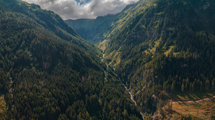 The Alps in Austria. Aerial photography with drone.