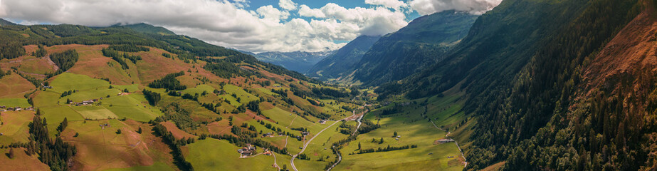 The Alps in Austria. Aerial photography with drone.