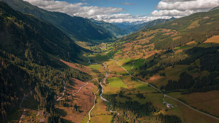 The Alps in Austria. Aerial photography with drone.