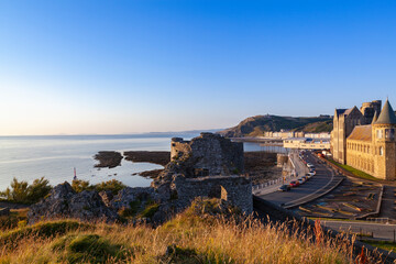 Aberystwyth sea front, view from Aberystwyth Castle Grounds 