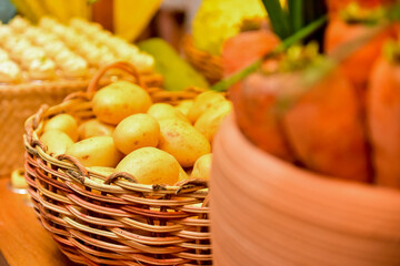 potato baskets at the fair
