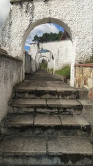 Escaleras antiguas Pueblo de Guatavita
