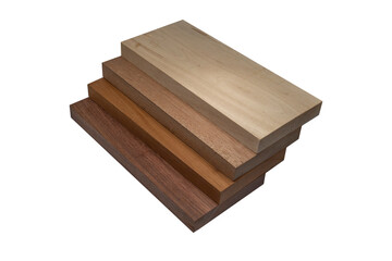 Fine wood for construction. Different types of wood