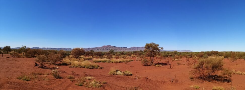 Dusty Red Road Trip In Western Australia