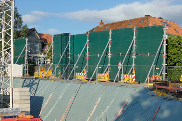 Fototapeta na wymiar Construction site at the Lippe Hospital in Detmold