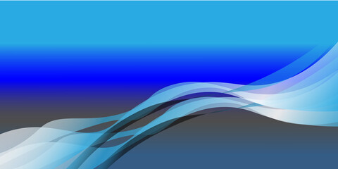 Obraz premium Stylish blue wavy pattern design wave background