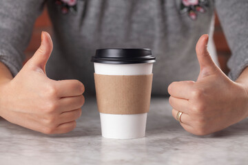 cardboard cups for coffee or tea