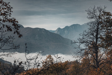 sunrise in the mountains