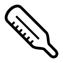 Fototapeta premium Thermometer icon symbol illustration on white background.