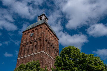 The Protestant St. Mary's Church in the historic center of Ribnitz