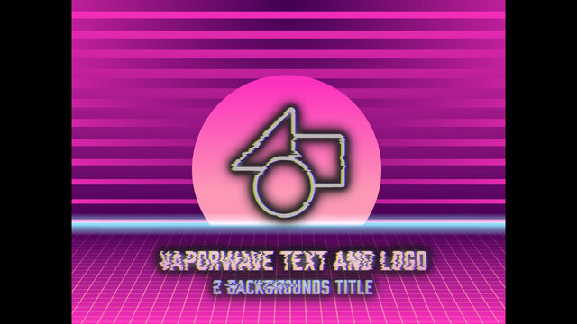 Vaporwave Text and Logo 2 Backgrounds Title