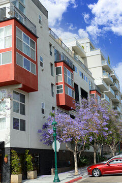 Modern apartments development in San Diego, California