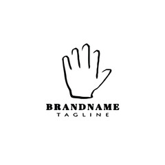 Fototapeta na wymiar hand human design logo template icon vector