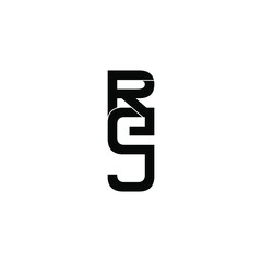 rej initial letter monogram logo design