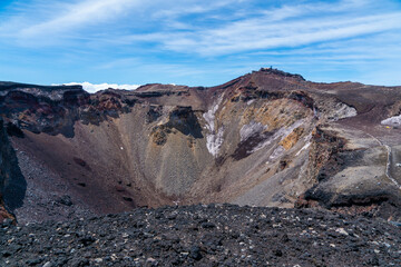 山梨県、静岡県にある富士山を登山する風景 A view of climbing Mt. Fuji in Yamanashi and Shizuoka Prefectures.