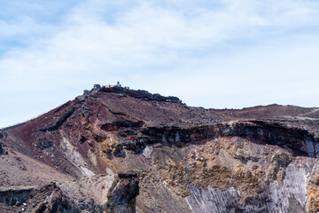 山梨県、静岡県にある富士山を登山する風景 A view of climbing Mt. Fuji in Yamanashi and Shizuoka Prefectures.