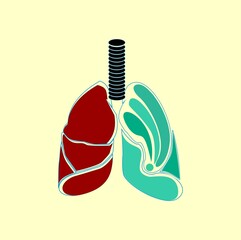 illustration of an lungs background