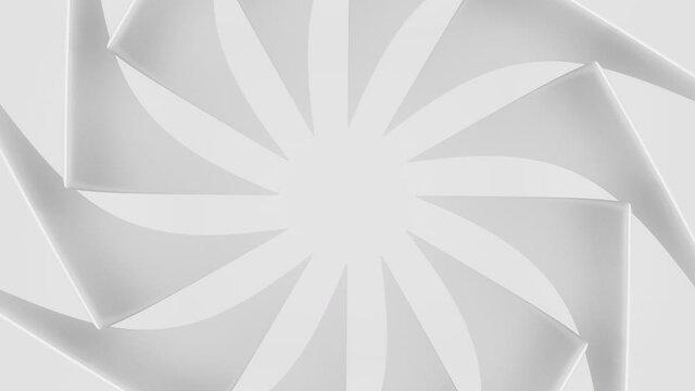 Abstract Monochrome 3D Iris Sliced Array Background Loop