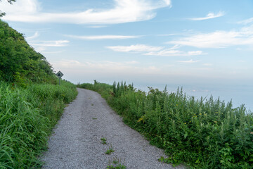 北海道函館市の函館山を登山する風景 A view of climbing Mount Hakodate in Hakodate, Hokkaido. 