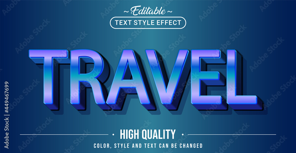Poster Editable text style effect - Travel text style theme.