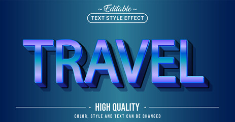 Editable text style effect - Travel text style theme.