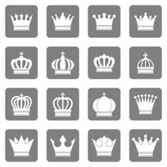 crown icon set vector sign symbol