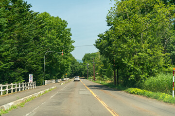 北海道森町、鹿部町、七飯町の北海道駒ヶ岳を登山する風景 Scenery of climbing Mt. Hokkaido-Komagatake in Morimachi, Shikabe-cho, and Nanae-cho, Hokkaido.