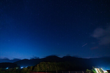 Milky way on a night sky, Long exposure photograph, at Shizuoka, Japan