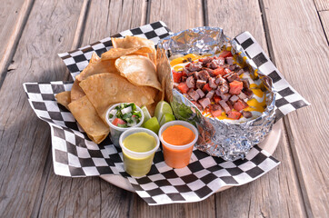 Potato Special Mexican Food Wooden Texture