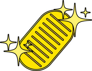 可愛いシンプルな小判(線あり)