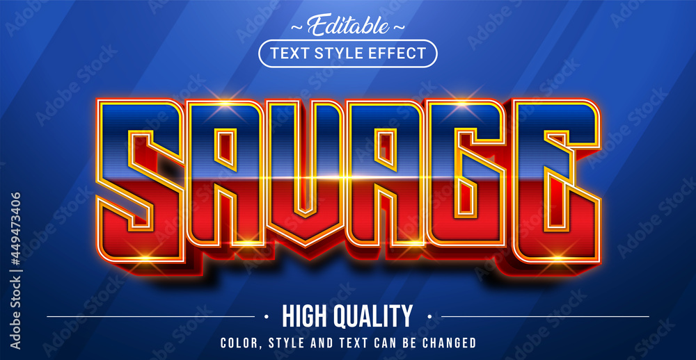 Poster Editable text style effect - Savage text style theme.