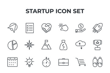 startup set icon, isolated startup set sign icon, vector illustration