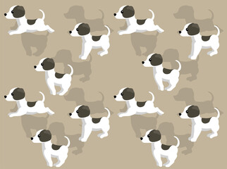 Dog Whippet Character Animation Vector Seamless Wallpaper