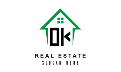 OK real estate logo vector