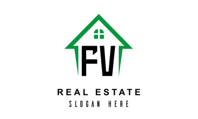 Fototapeta premium FV real estate logo vector
