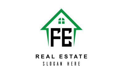 FE real estate logo vector