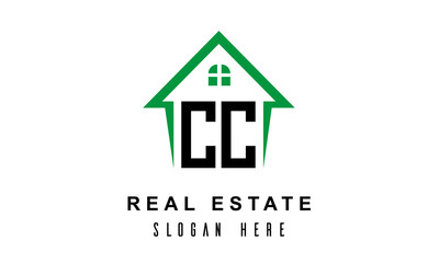 CC real estate logo vector