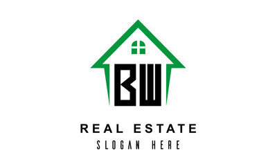 BW real estate logo vector