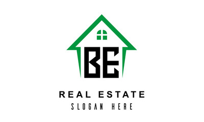 BE real estate logo vector