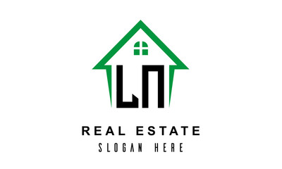 LN real estate logo vector