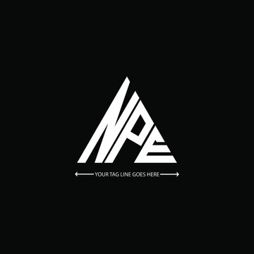 NPE letter logo creative design. NPE unique design
